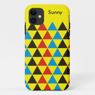 Hübsches Triangle-Muster schwarz blau + Ihre Idee Case-Mate iPhone Hülle