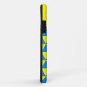 Hübsches Triangle-Muster schwarz blau + Ihre Idee Case-Mate iPhone Hülle (Hinten/Rechts)
