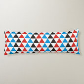 Hübsches Triangle-Muster schwarz blau + Ihre Idee Seitenschläferkissen (Rückseite)