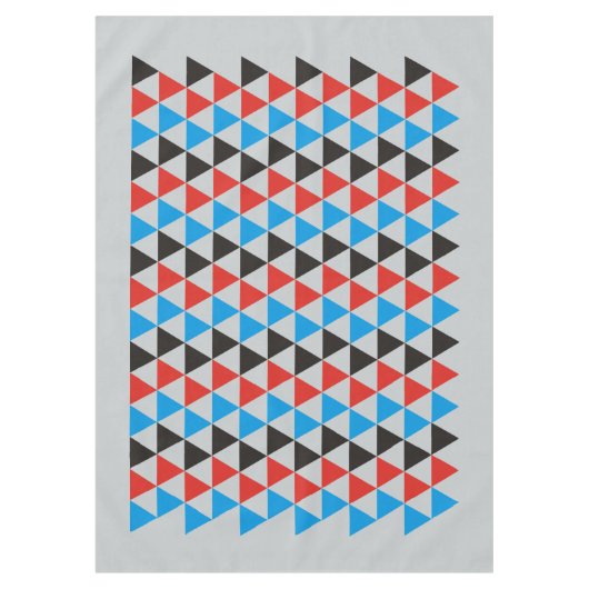 Hübsches Triangle-Muster schwarz blau + Ihre Idee Tischdecke (Vorderseite)