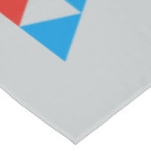 Hübsches Triangle-Muster schwarz blau + Ihre Idee Tischdecke (Schrägansicht)