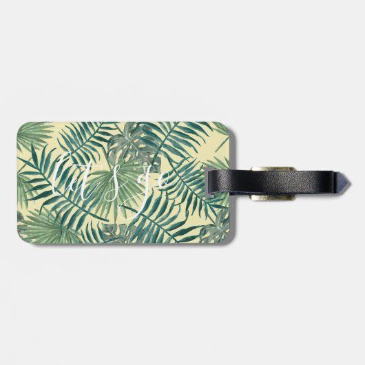 Hübsches tropisches Leaf - Los! | Gepäckmarke Gepäckanhänger (Rückseite horizontal)