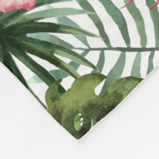 Hübsches tropisches, rosa und rotes Hibiskus Fleecedecke (Ecke)