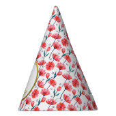 Hübsches Tulip Benutzerdefiniertes Foto Text Happy Partyhütchen (Rechts)