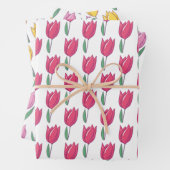 Hübsches Tulips Wrapping Paper Set 3 Geschenkpapier Set (Beispiel)