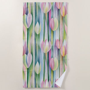 Hübsches Tulpenmuster Strandtuch