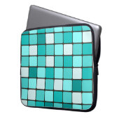 Hübsches Türkis-Aqua-aquamarines Laptopschutzhülle (Vorderseite Links)