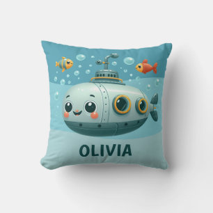 Hübsches U-Boot unter dem Meer Kissen