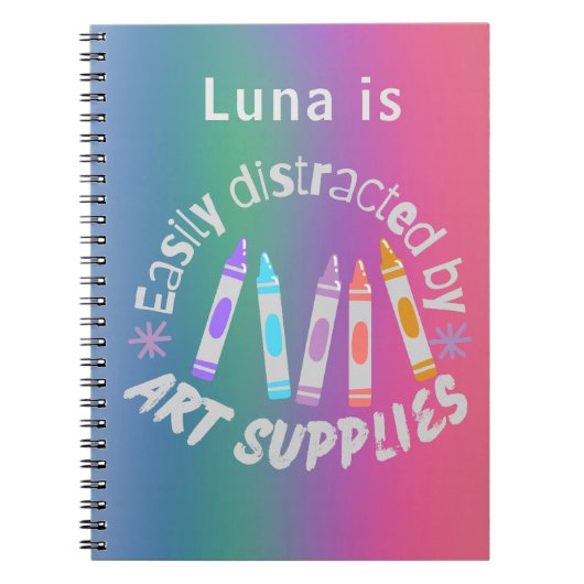 Hübsches und farbiges Notebook Notizblock (Vorderseite)