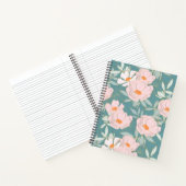 Hübsches und hübsches botanisches Muster blau Notizblock (Innenseite)