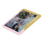 Hübsches und modernes geometrisches Happy Holidays Magnet (Linke Seite)