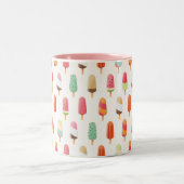 Hübsches und niedliches Eis-Muster Zweifarbige Tasse (Mittel)