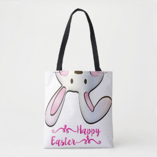 Hübsches und Niedliches Pink Osterkaninchen Bunny Tasche