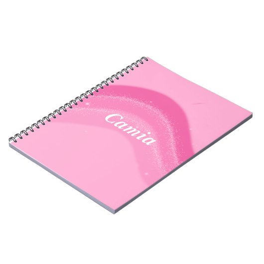 Hübsches und rosa Personalisiertes Notebook Notizblock (Linke Seite)