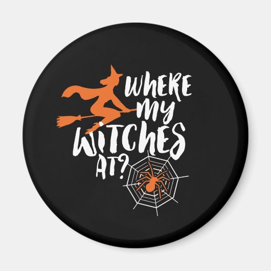 Hübsches und spöttisches Halloween, wo meine Hexen Magnet (Vorne)
