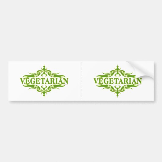 Hübsches Vegetarisches Design Autoaufkleber (Vorne)