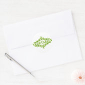Hübsches Vegetarisches Design Runder Aufkleber (Umschlag)