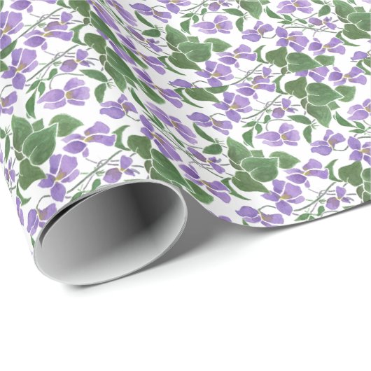 Hübsches Veilenpapier für die Anpassung Geschenkpapier (Rolleneckpunkt)