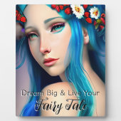 Hübsches verzaubertes Mädchen mit Blume | Fairy Ta Fotoplatte (Vorderseite)