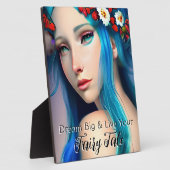 Hübsches verzaubertes Mädchen mit Blume | Fairy Ta Fotoplatte (Seite)