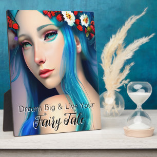 Hübsches verzaubertes Mädchen mit Blume   Fairy Ta Fotoplatte