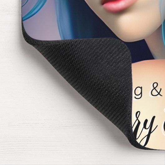 Hübsches verzaubertes Mädchen mit Blume | Fairy Ta Mousepad (Ecke)