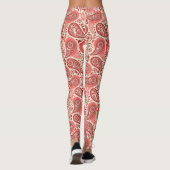 Hübsches Verziert-rosa Paisley-Muster Leggings (Rückseite)
