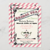 Hübsches Viktorianisches Brautparty Tee Party Einladung (Vorne/Hinten)