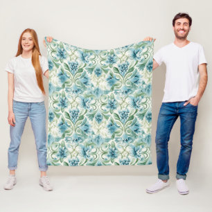 Hübsches Vintag Inspiriert Blumenmuster Fleecedecke