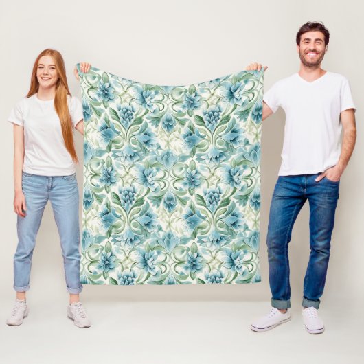 Hübsches Vintag Inspiriert Blumenmuster Fleecedecke (Beispiel)