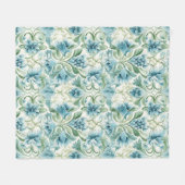 Hübsches Vintag Inspiriert Blumenmuster Fleecedecke (Vorderseite (Horizontal))