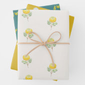 Hübsches Vintages Blumengeschenk Wrap Set Geschenkpapier Set (Beispiel)