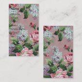 Hübsches Vintages Blumenmuster Visitenkarte (Vorne/Hinten)