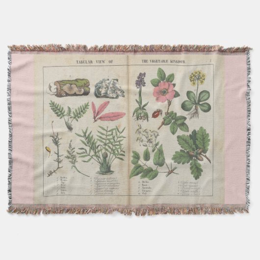 Hübsches Vintages botanisches Kunstgewirr Decke (Vorderseite)