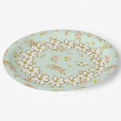 Hübsches Vintages Daisy Shabby Chic Pappteller (Schrägansicht)