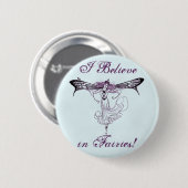 Hübsches Vintages feenhaftes Abziehbild Button (Vorne & Hinten)