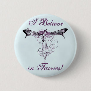 Hübsches Vintages feenhaftes Abziehbild Button