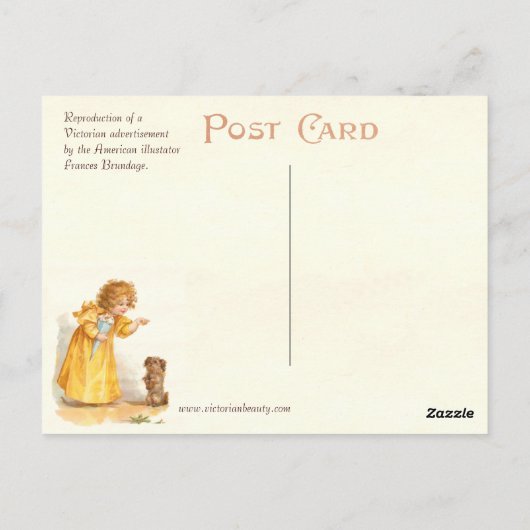 Hübsches Vintages Frances Brundage wenig Postkarte (Rückseite)