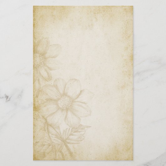 Hübsches Vintages gealtertes Briefpapier (Vorderseite)