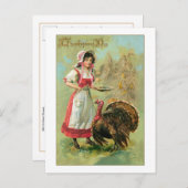 Hübsches Vintages Landsmann mit der Türkei Postkarte (Vorne/Hinten)