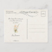 Hübsches Vintages Mädchen mit OsterBlume Postkarte (Rückseite)