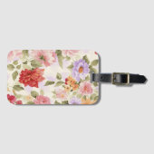 hübsches Vintages mit Blumen gefärbt Gepäckanhänger (Vorderseite (Horizontal))
