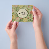 Hübsches Vintages Muster Mit Monogramm Blume Flyer (Gruppe)