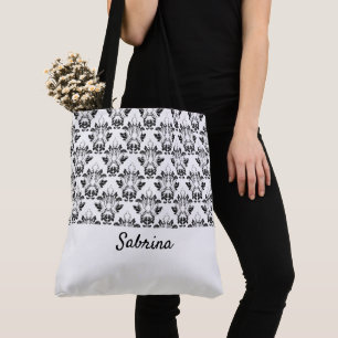 Hübsches Vintages Muster Mit Monogramm Totbeutel Tasche