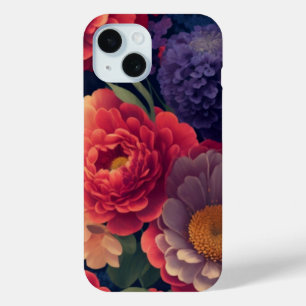 Hübsches Vintages Orange lila mum peoral Case-Mate iPhone Hülle