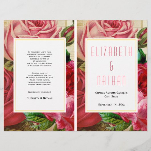 Hübsches Vintages Rosenfest (Vorderseite)