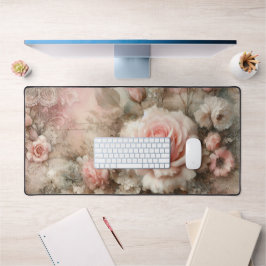 Hübsches Vintages Shabby Chic Pastell Rosa Rose Schreibtischunterlage