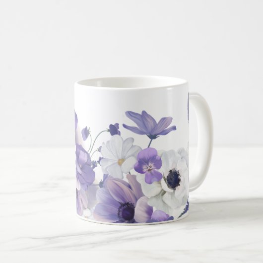 Hübsches Violett Kaffeetasse (VorderseiteRechts)
