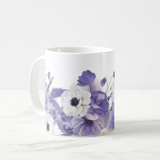 Hübsches Violett Kaffeetasse (Vorderseite Links)