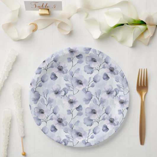 Hübsches violettes Brautparty Pappteller (Hochzeit)